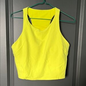 Lululemon Bright Yellow Sleeveless Crop Tank